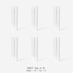 Bougeoirs ouragan en verre en forme de cheminée (lot de 6)