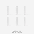 Bougeoirs ouragan en verre en forme de cheminée (lot de 6)