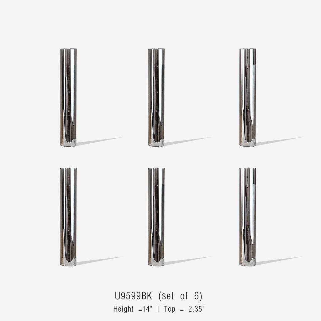 Bougeoirs ouragan en verre en forme de cheminée (lot de 6)