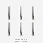 Bougeoirs ouragan en verre en forme de cheminée (lot de 6)