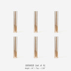 Bougeoirs ouragan en verre en forme de cheminée (lot de 6)