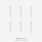 Bougeoirs ouragan en verre en forme de cheminée (lot de 6)