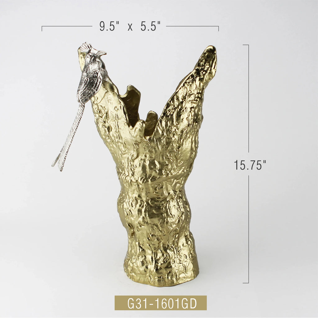 Vase en métal nickelé