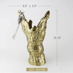 Vase en métal nickelé