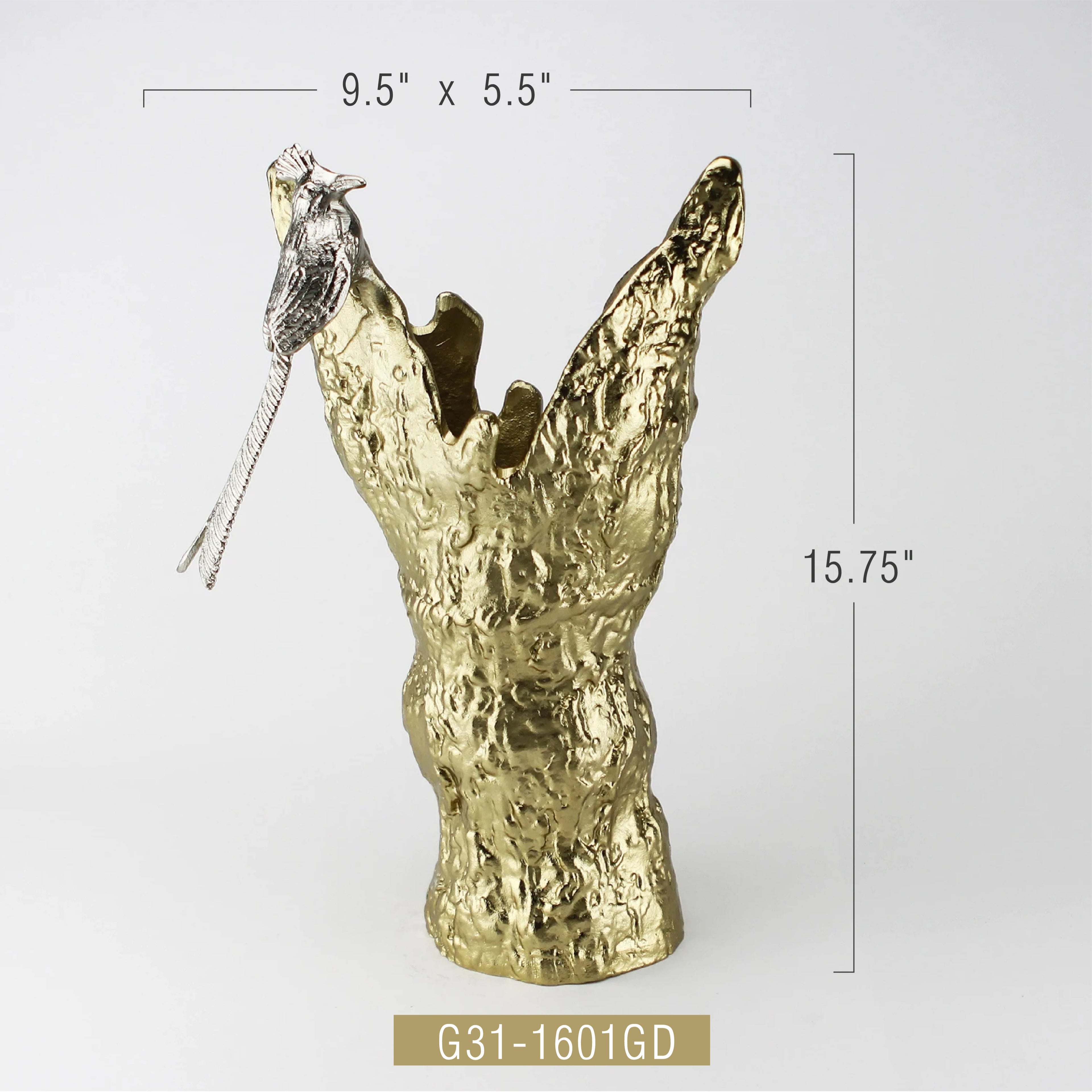 Vase en métal nickelé