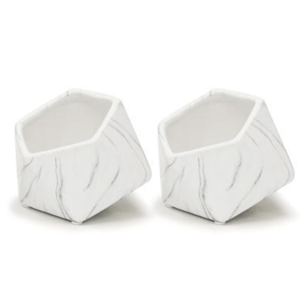 Pot de fleurs d'intérieur en céramique effet marbre