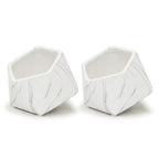 Pot de fleurs d'intérieur en céramique effet marbre