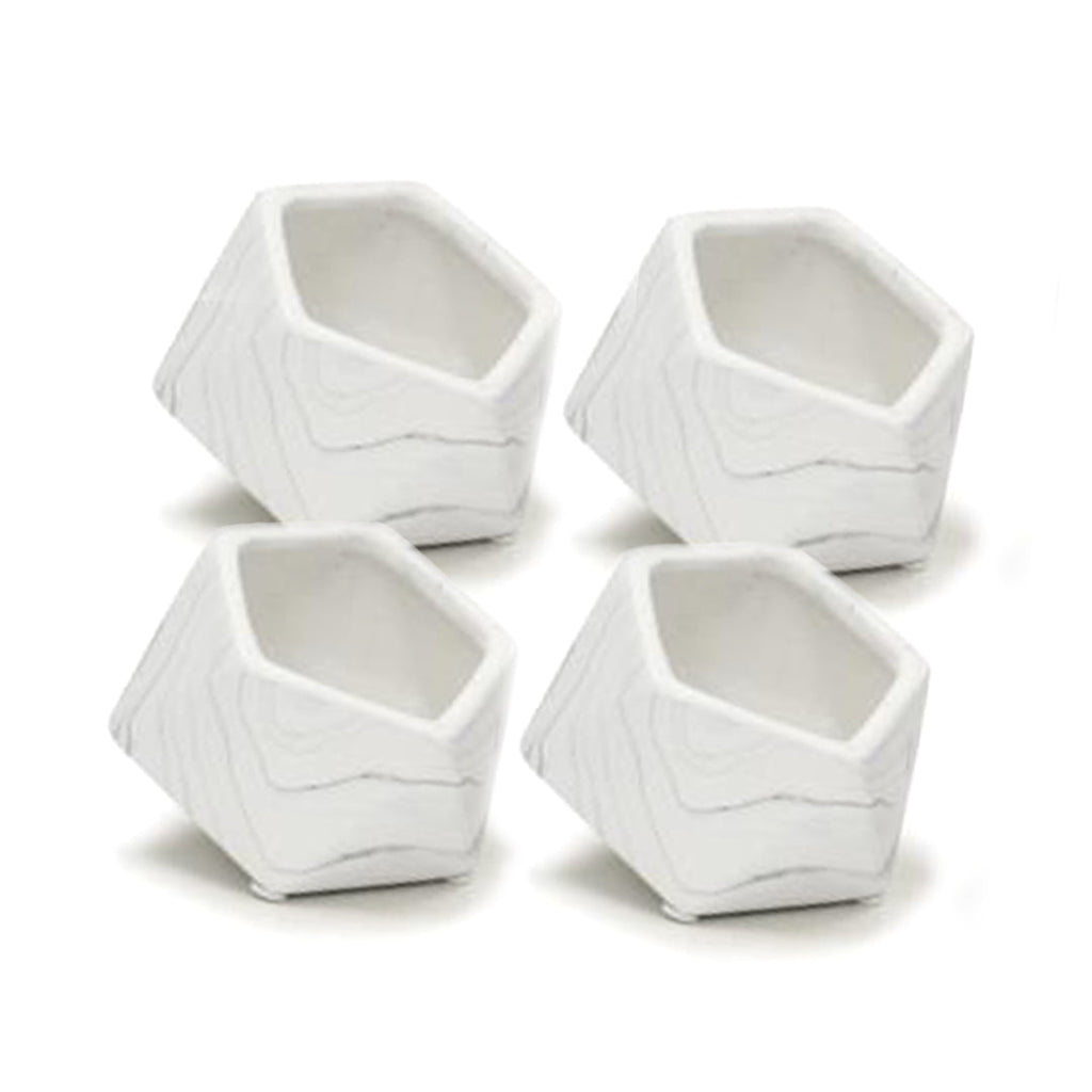 Pot de fleurs d'intérieur en céramique effet marbre