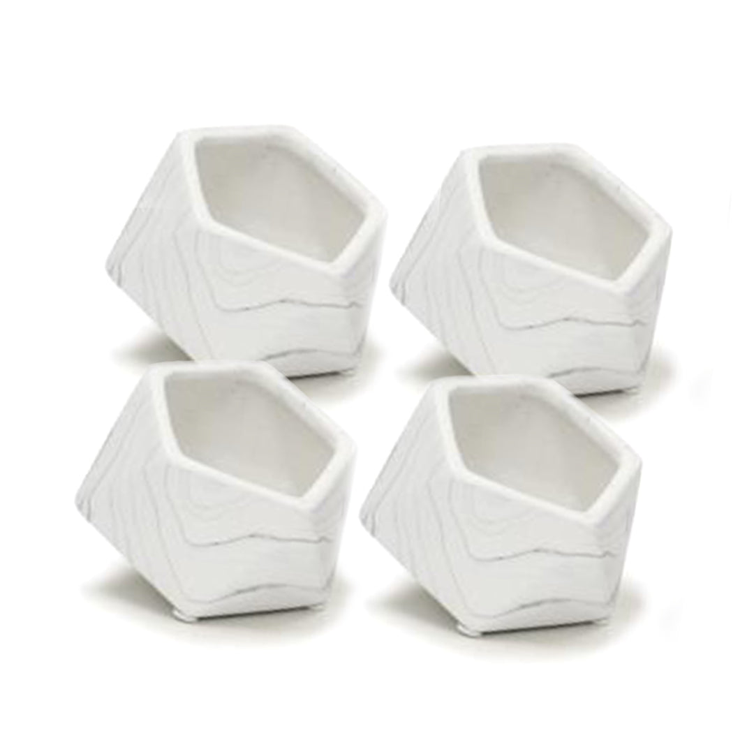 Pot de fleurs d'intérieur en céramique effet marbre